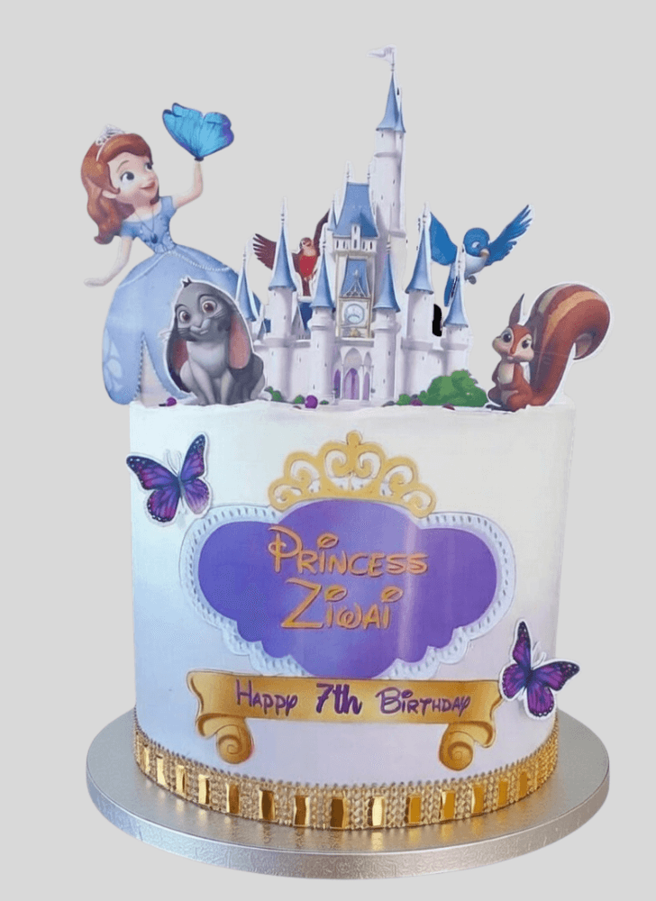 Delicate Sofia The First Cake