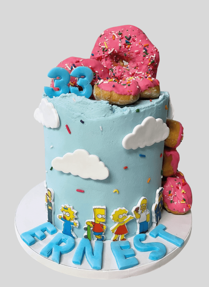 Pretty The Simpsons Cake