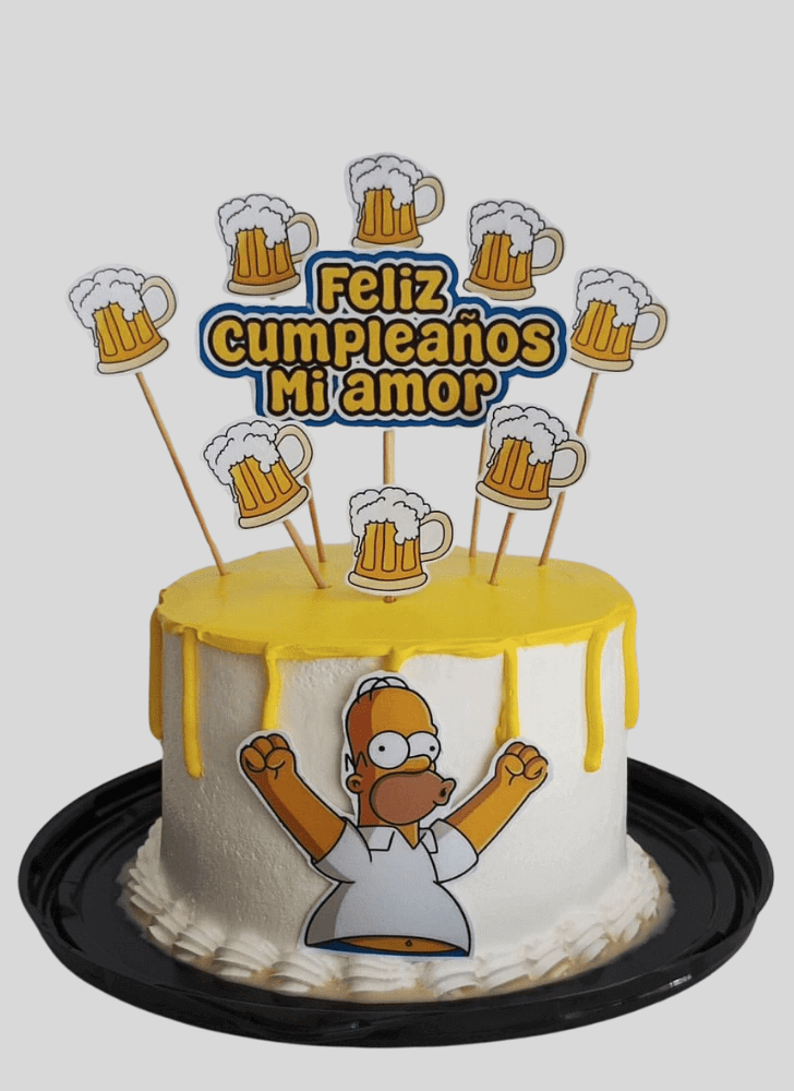 Wonderful The Simpsons Cake Design