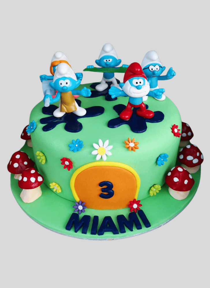 Beauteous The Smurfs Cake