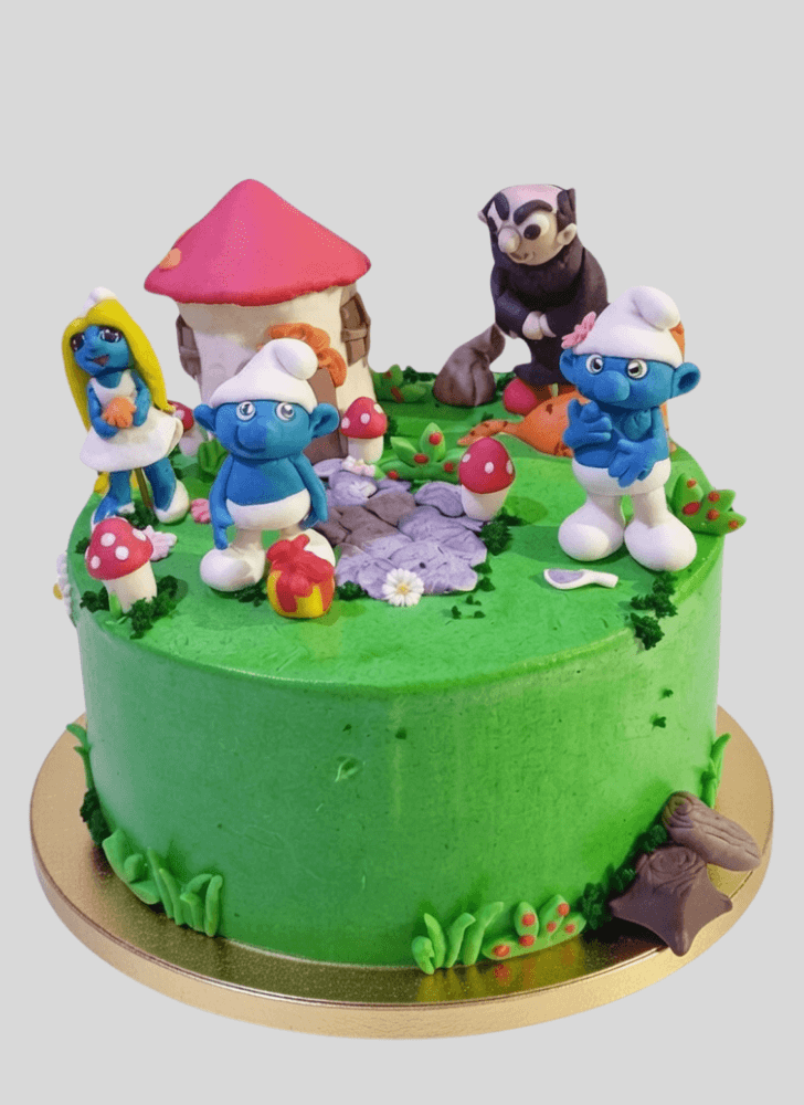 Captivating The Smurfs Cake