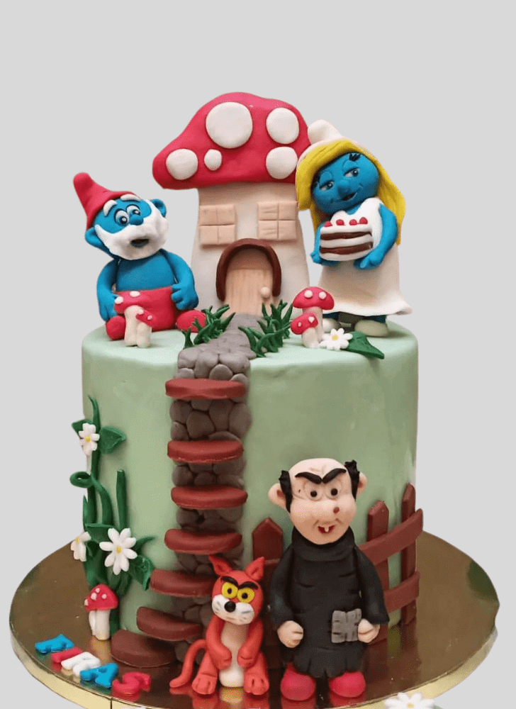 Charming The Smurfs Cake