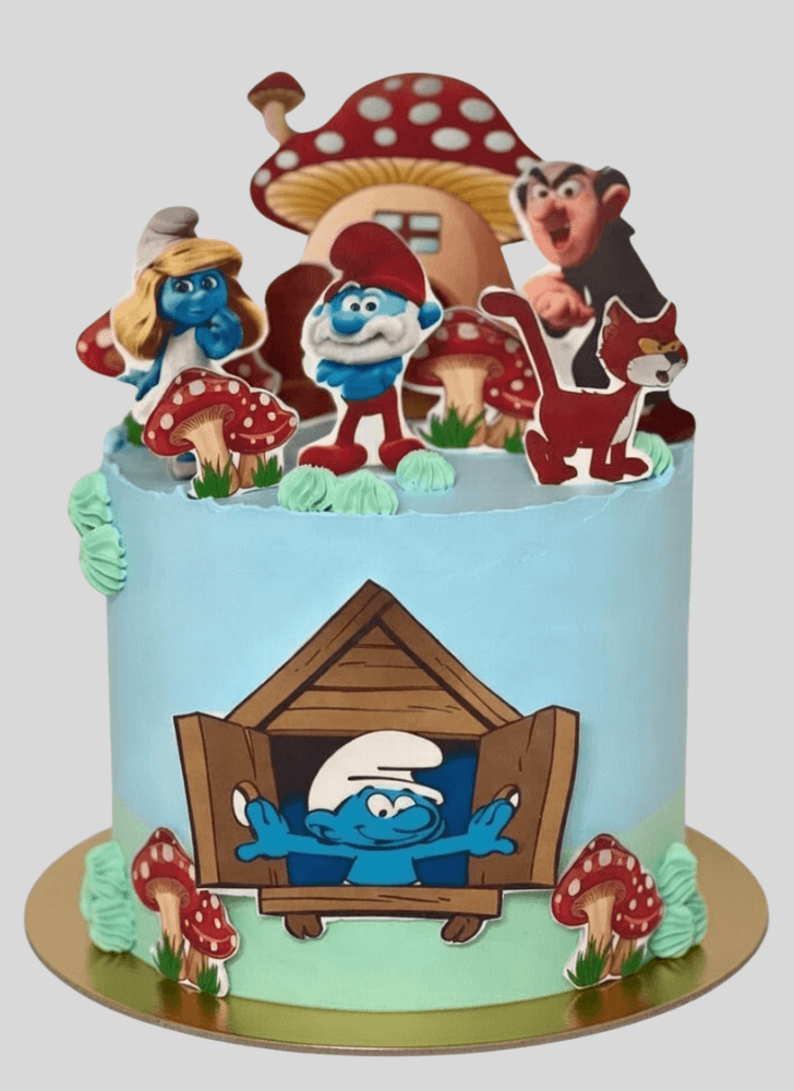 Classy The Smurfs Cake