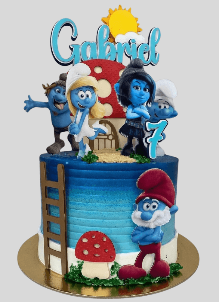 Comely The Smurfs Cake