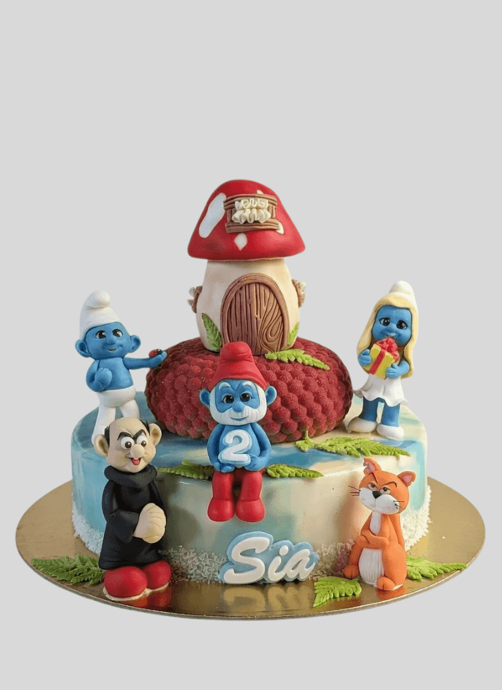 Excellent The Smurfs Cake