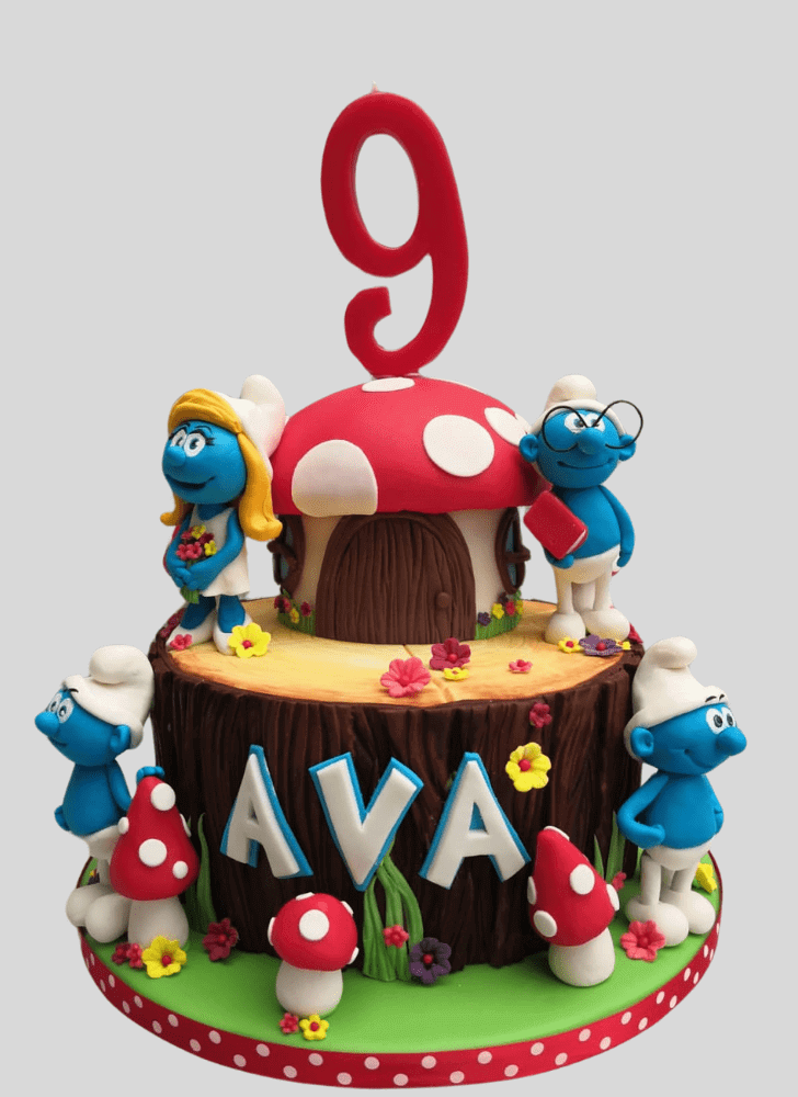 Wonderful The Smurfs Cake Design