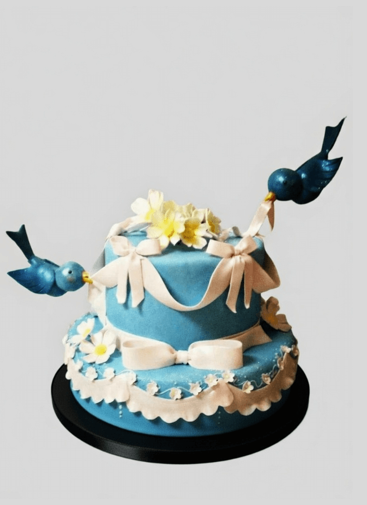 Admirable Blue Bird Cake Design