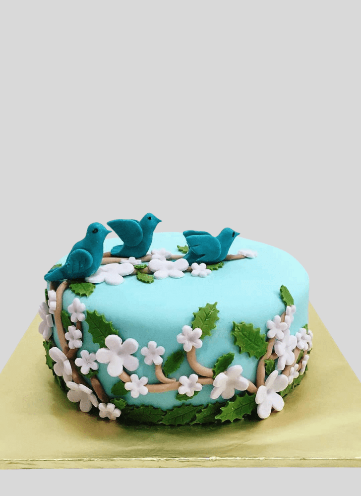 Angelic Blue Bird Cake
