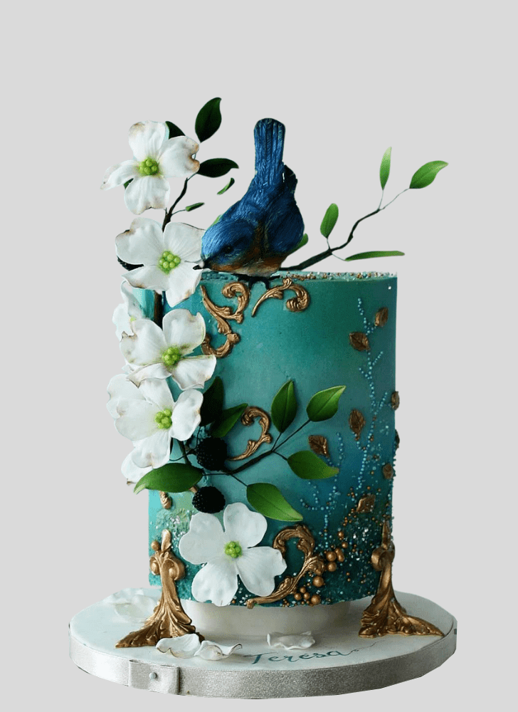 Appealing Blue Bird Cake