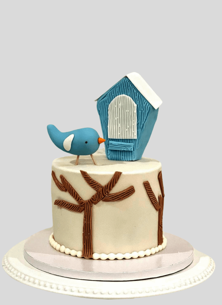 Bewitching Blue Bird Cake