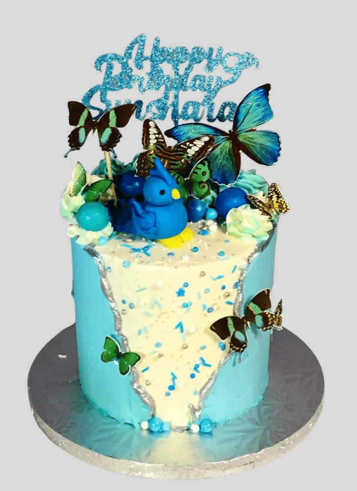 Comely Blue Bird Cake