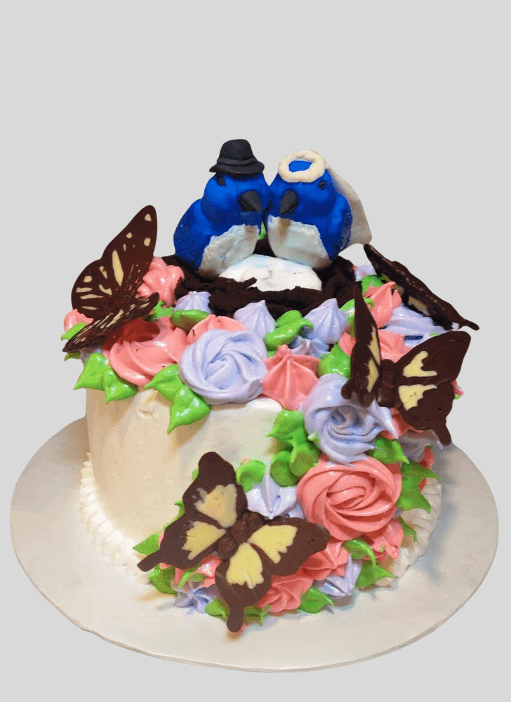 Cute Blue Bird Cake