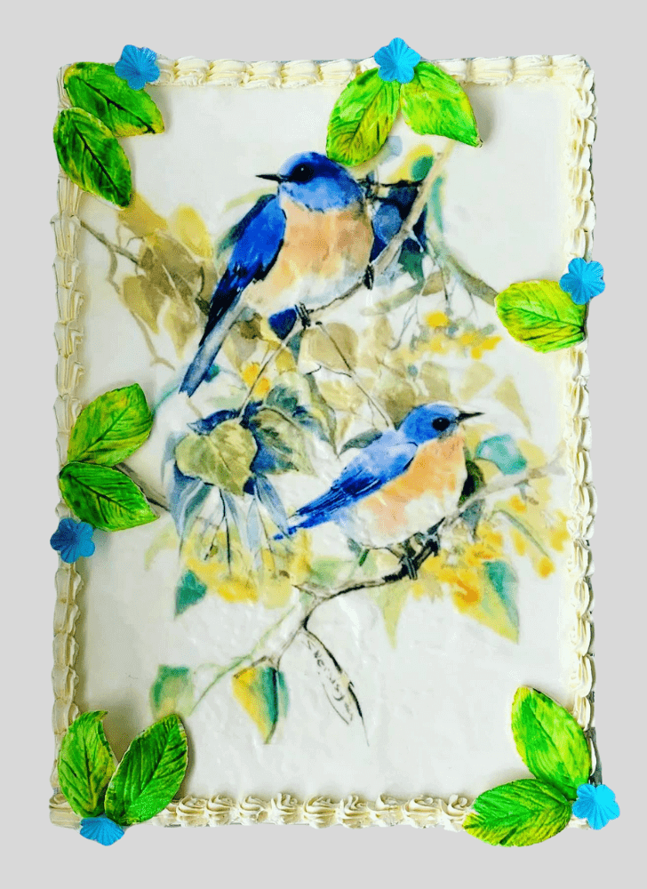 Inviting Blue Bird Cake