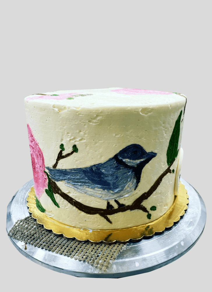 Lovely Blue Bird Cake Design