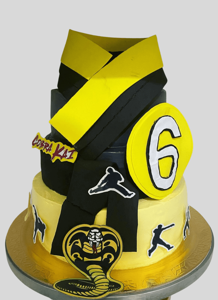 Angelic Cobra Kai Cake