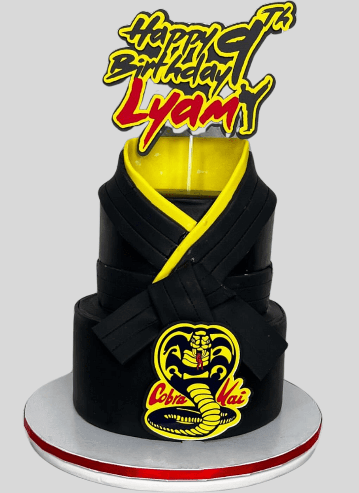 Appealing Cobra Kai Cake