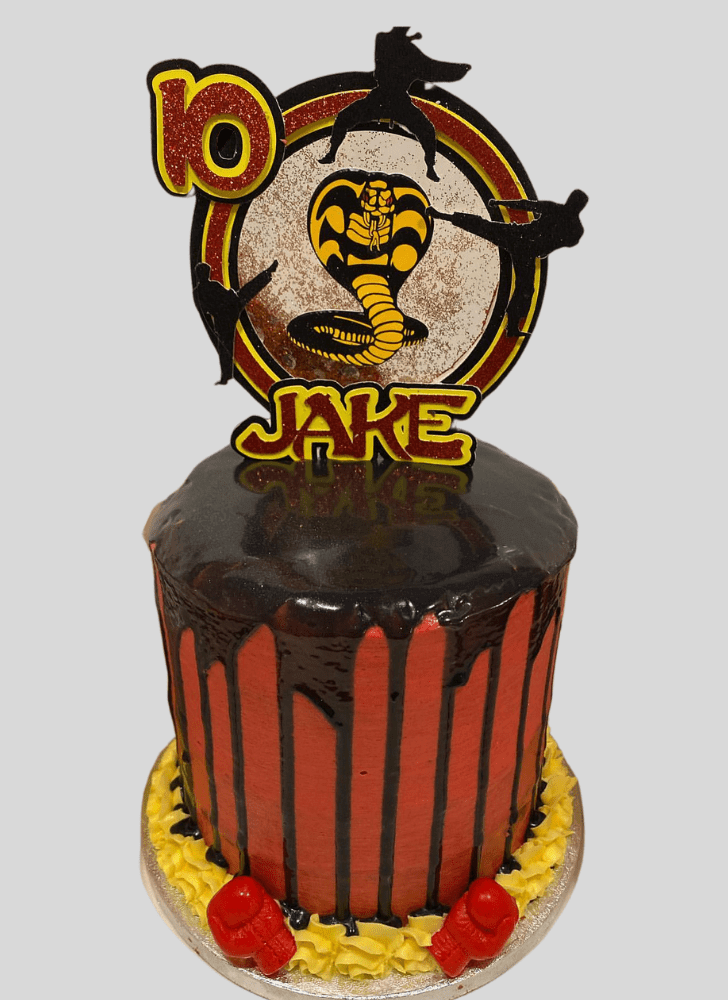 Radiant Cobra Kai Cake