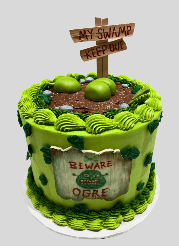 Good Looking Shrek Cake