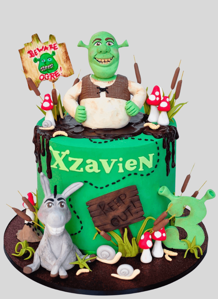 Shapely Shrek Cake