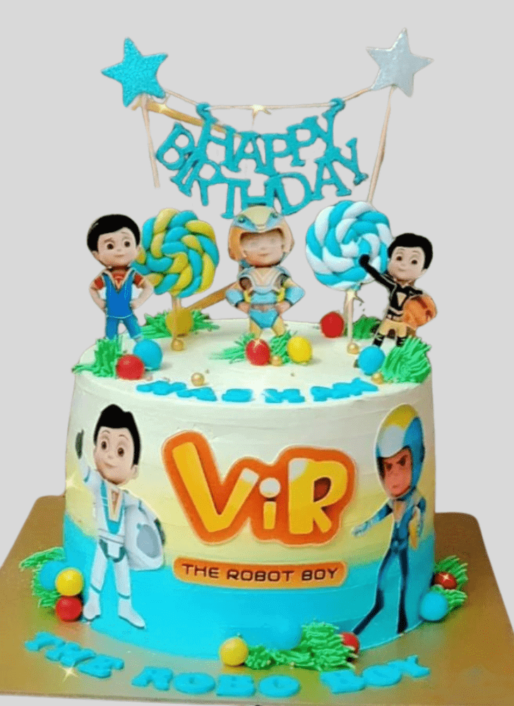Angelic Vir The Robot Boy Cake