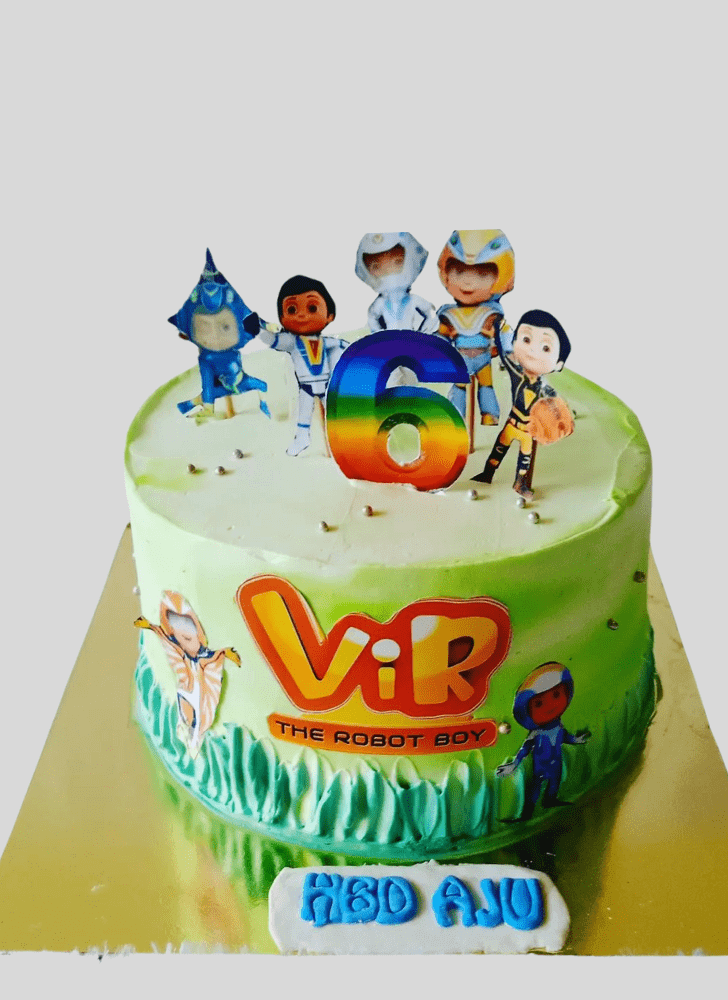 Appealing Vir The Robot Boy Cake