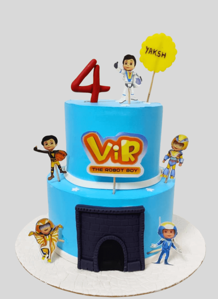 Charming Vir The Robot Boy Cake