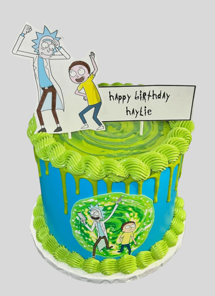 Radiant Rick and Morty Cake
