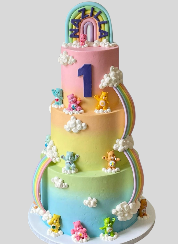 Admirable Care Bears Cake Design
