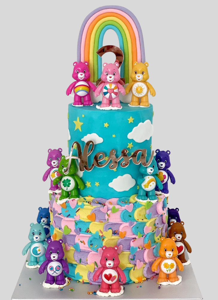 Enticing Care Bears Cake