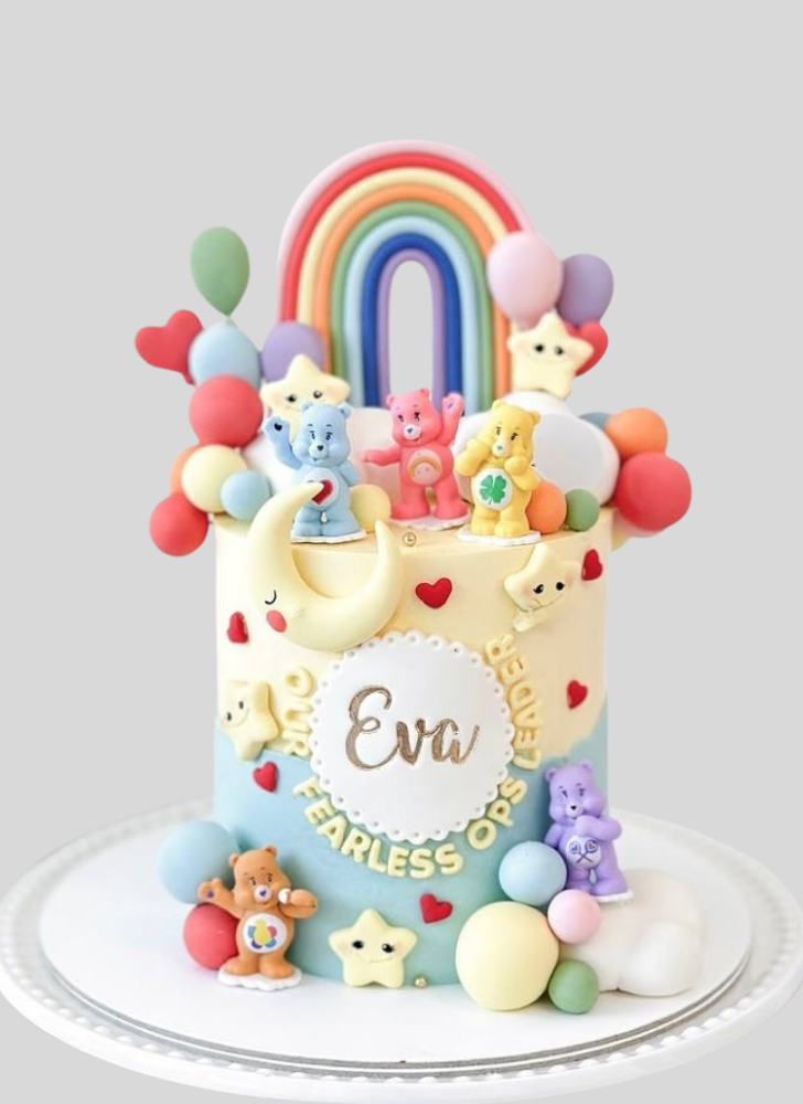 Pretty Care Bears Cake