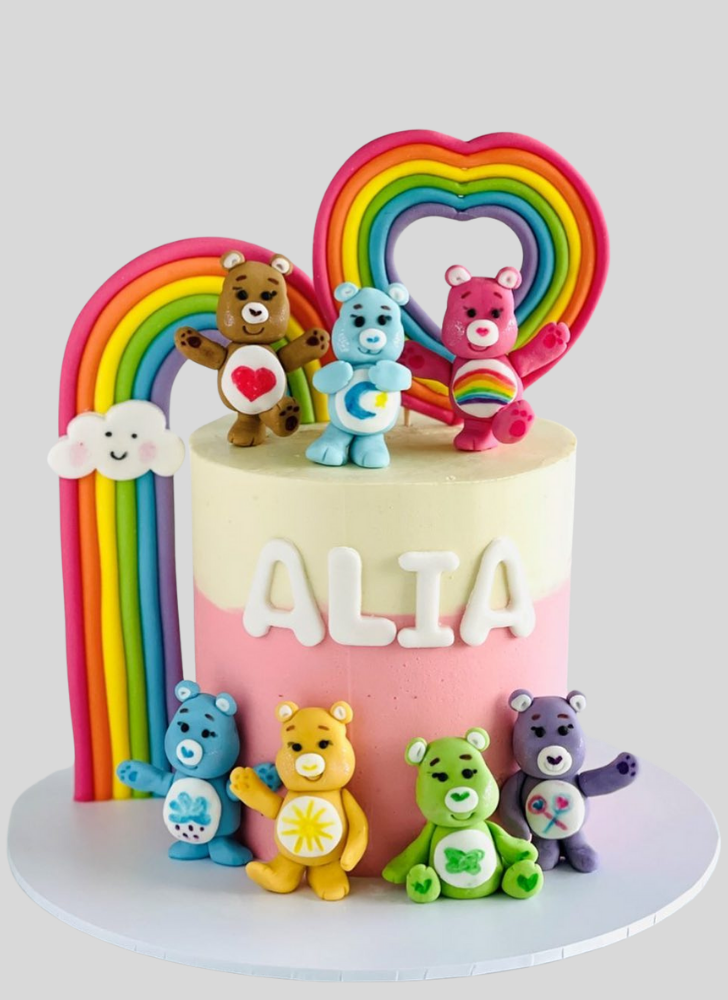 Shapely Care Bears Cake