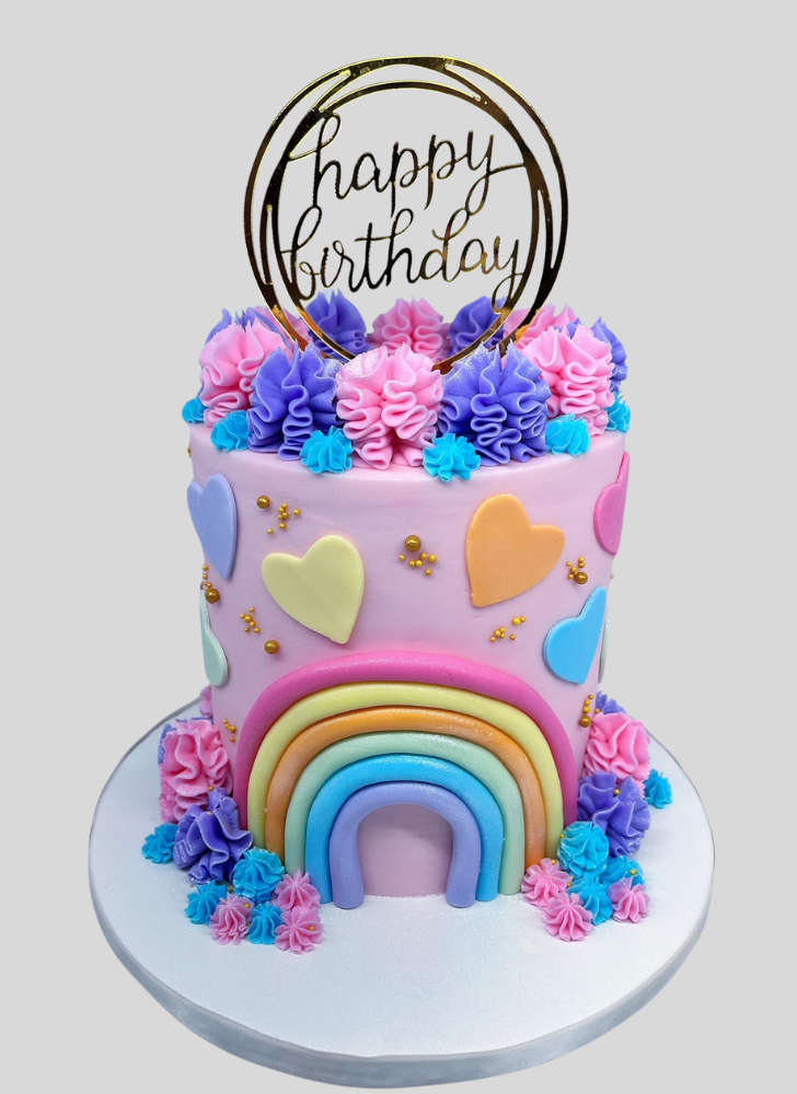 Alluring Rainbow Brite Cake