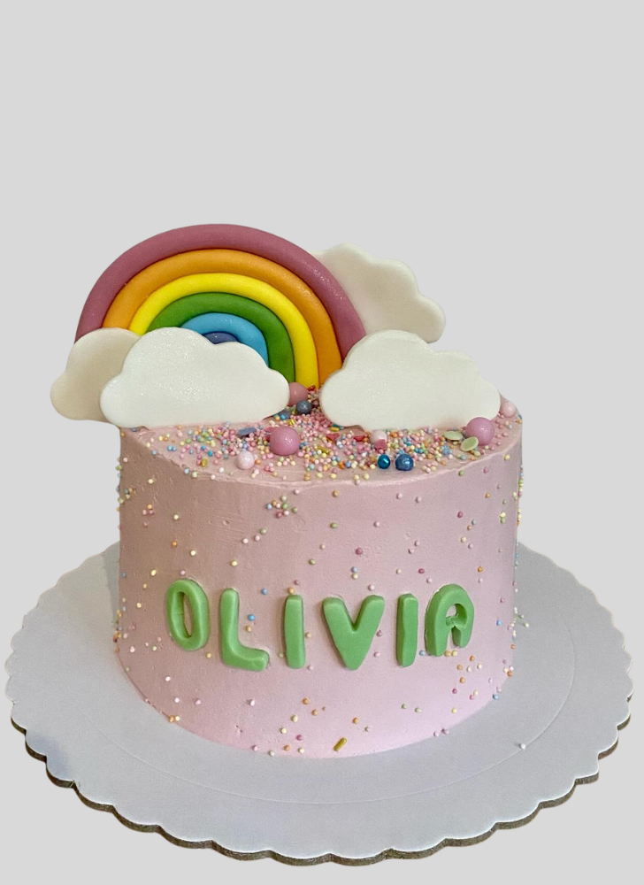 Beauteous Rainbow Brite Cake