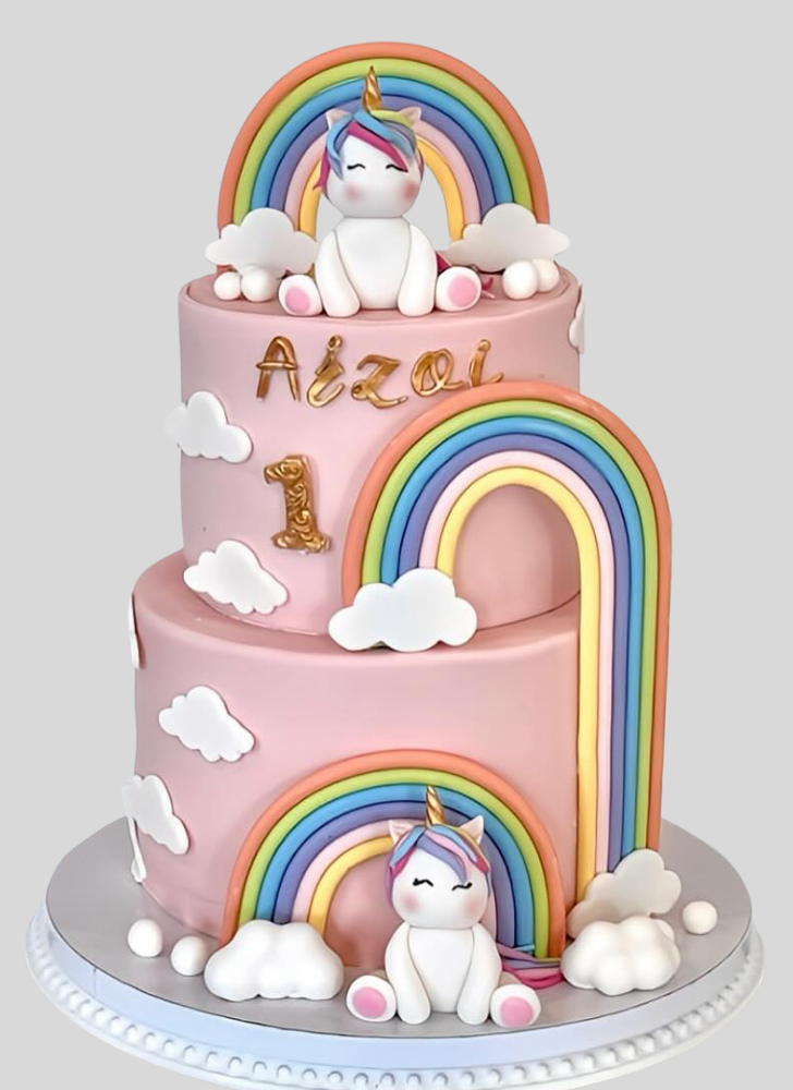 Comely Rainbow Brite Cake
