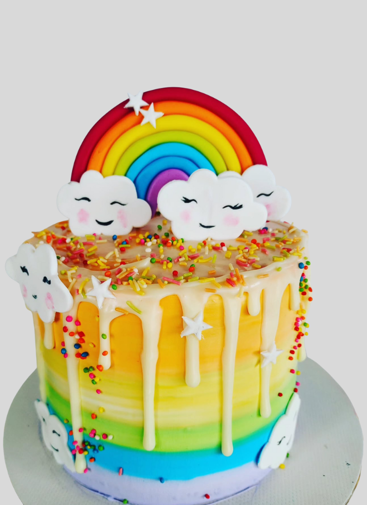 Dazzling Rainbow Brite Cake