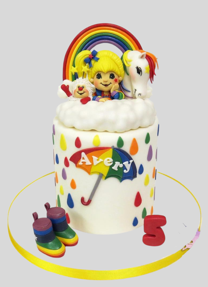 Delightful Rainbow Brite Cake