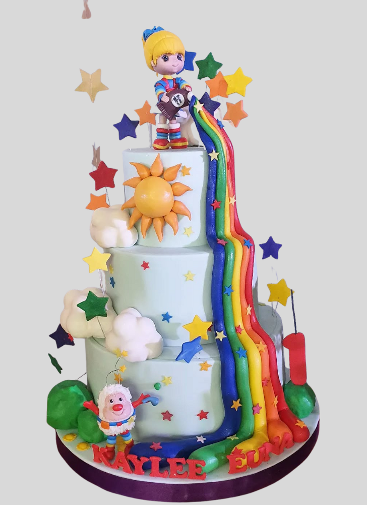 Enticing Rainbow Brite Cake