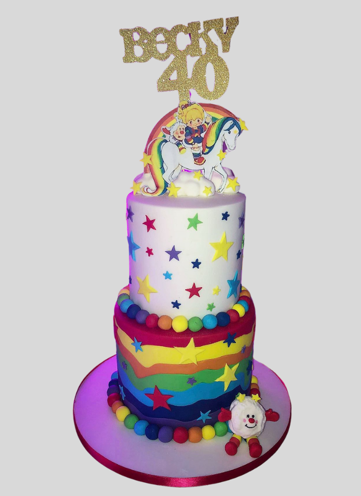 Fascinating Rainbow Brite Cake
