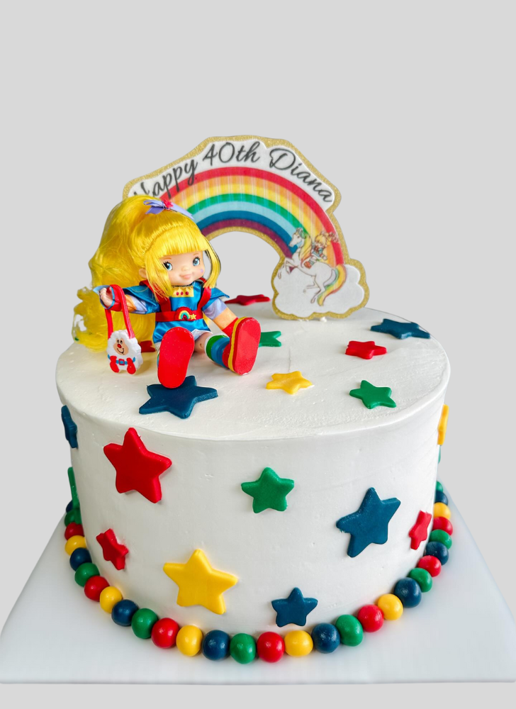 Fine Rainbow Brite Cake