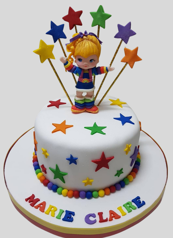 Gorgeous Rainbow Brite Cake