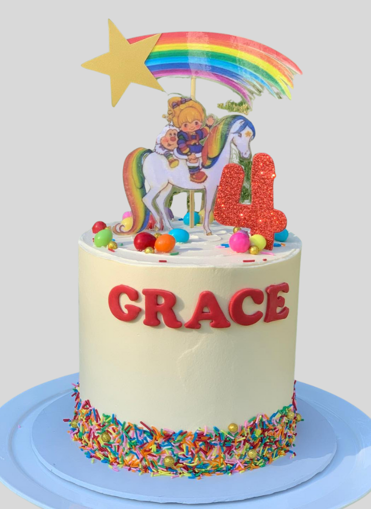 Graceful Rainbow Brite Cake