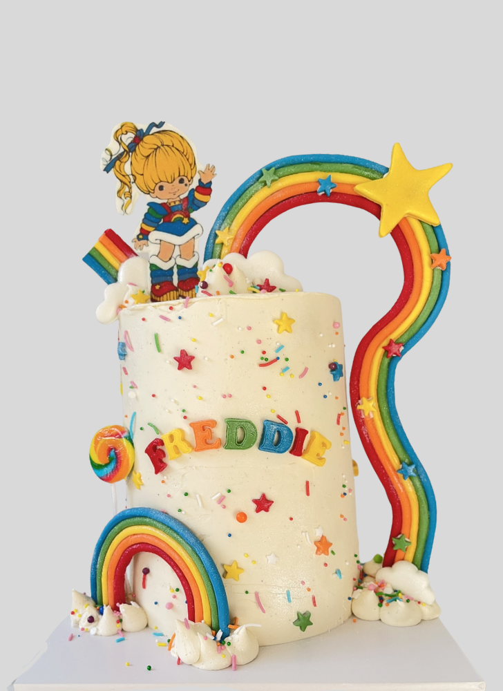 Mesmeric Rainbow Brite Cake