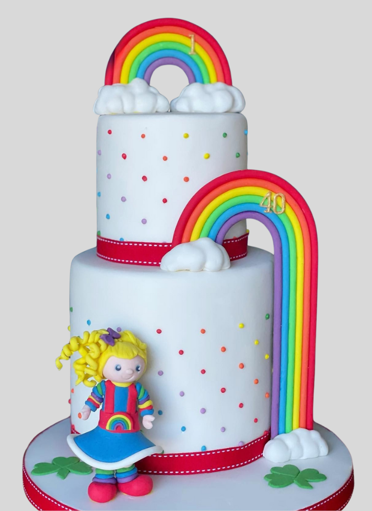 Pretty Rainbow Brite Cake