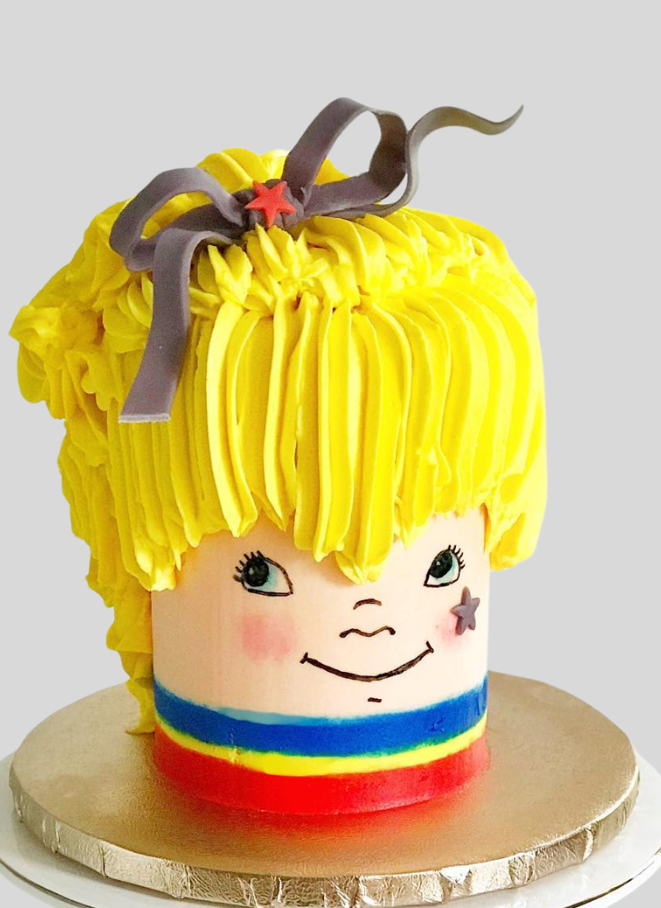 Refined Rainbow Brite Cake