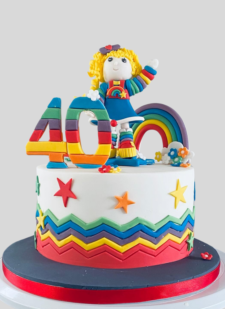 Resplendent Rainbow Brite Cake