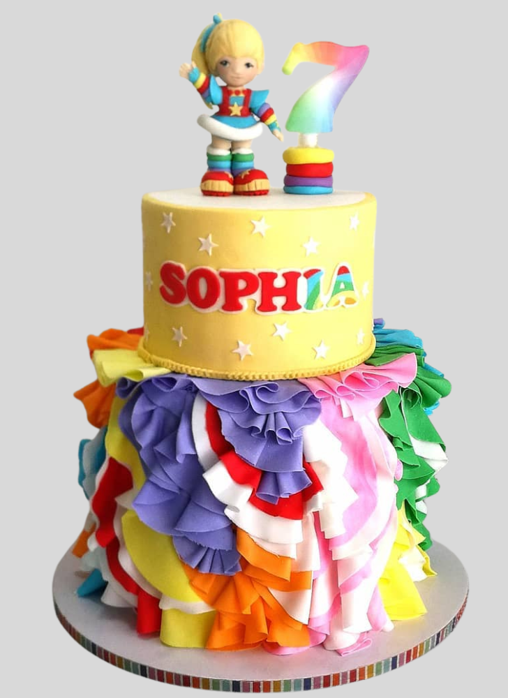 Stunning Rainbow Brite Cake