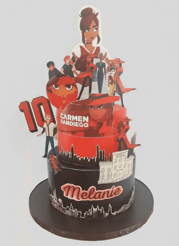 Alluring Carmen Sandiego Cake