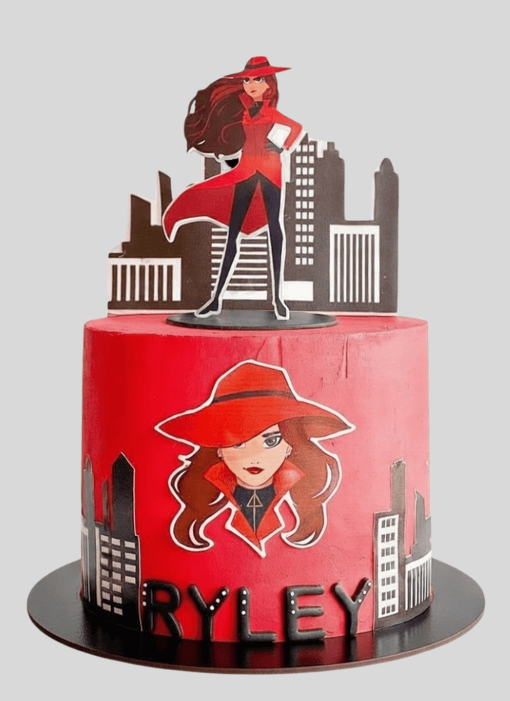 Beauteous Carmen Sandiego Cake