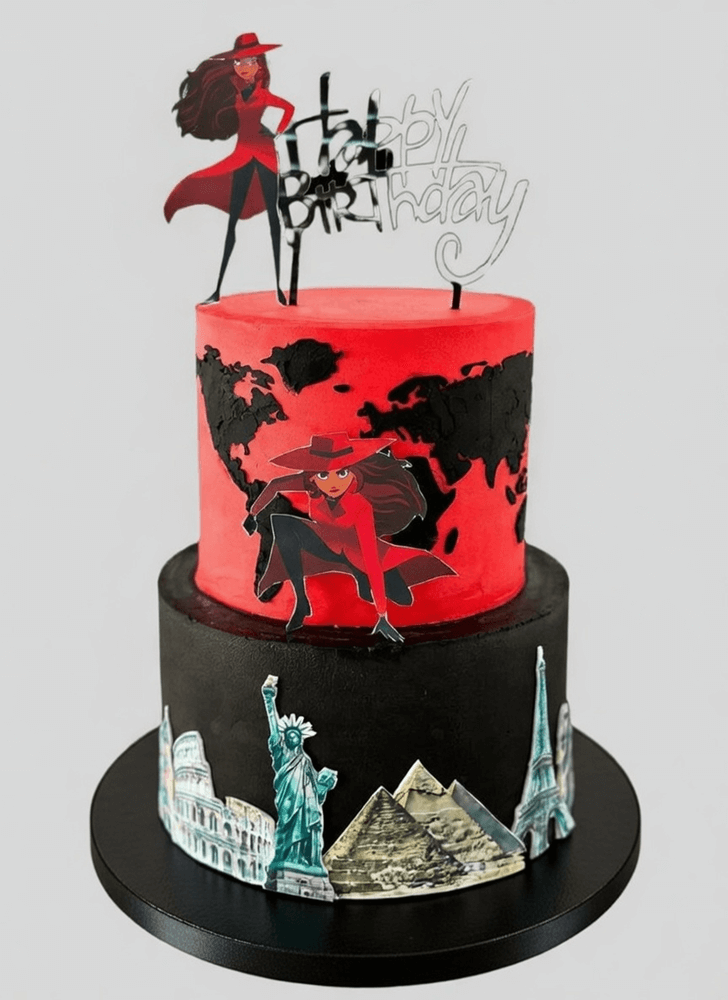 Classy Carmen Sandiego Cake