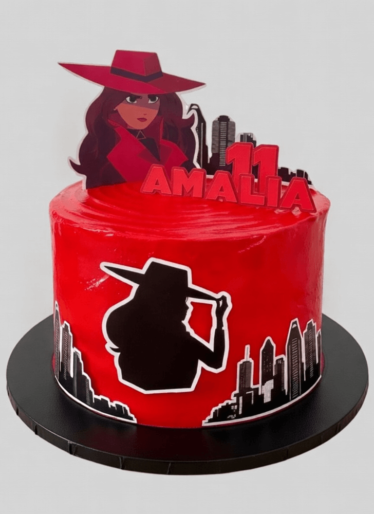 Delicate Carmen Sandiego Cake
